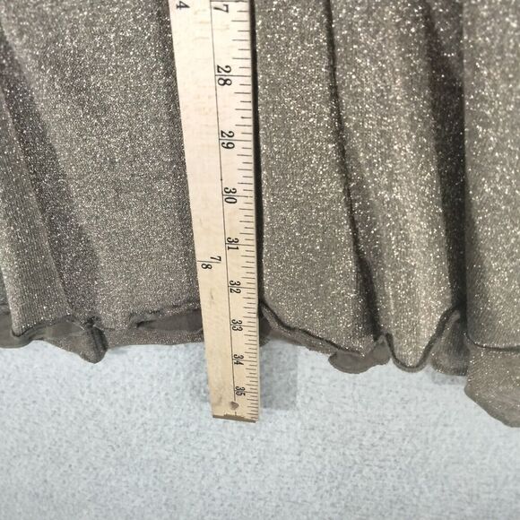 free people beach Baby Doll Tunic Wmns Small Gold Shimmer Sleeveless Tank Swing - Picture 5 of 13